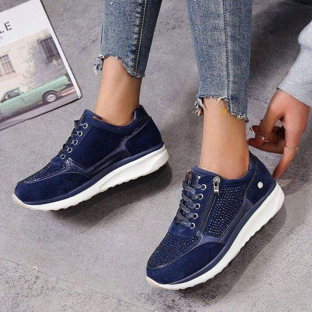 Women's Orthopedic Wide Toe Box Lace-Up Bunion Sneakers