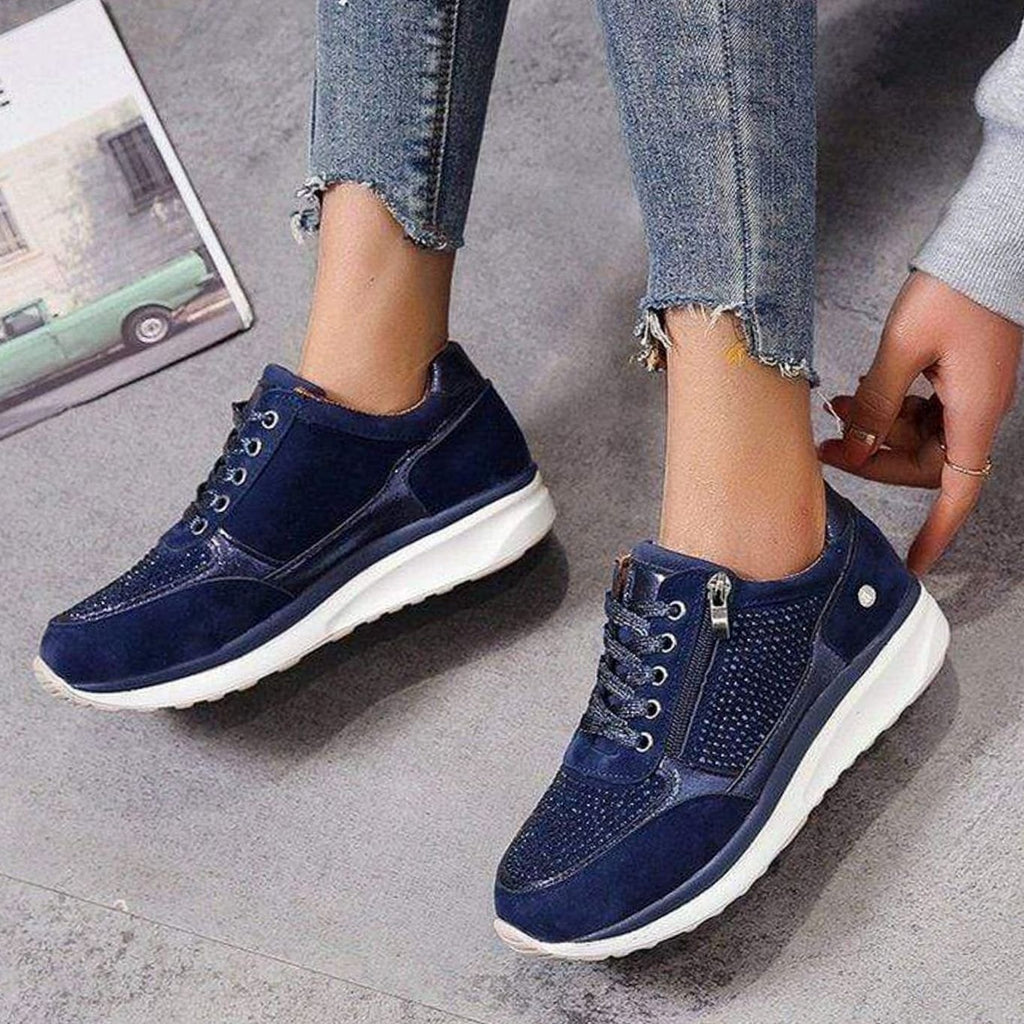 Women's Orthopedic Wide Toe Box Lace-Up Bunion Sneakers