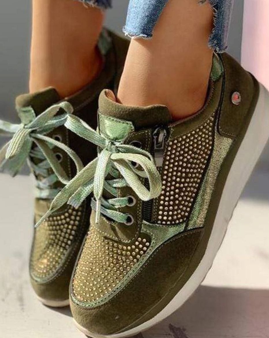 Women's Orthopedic Wide Toe Box Lace-Up Bunion Sneakers