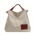 Women's Oversized Canvas Tote Bag Adjustable Shoulder Strap - Cremeweiß
