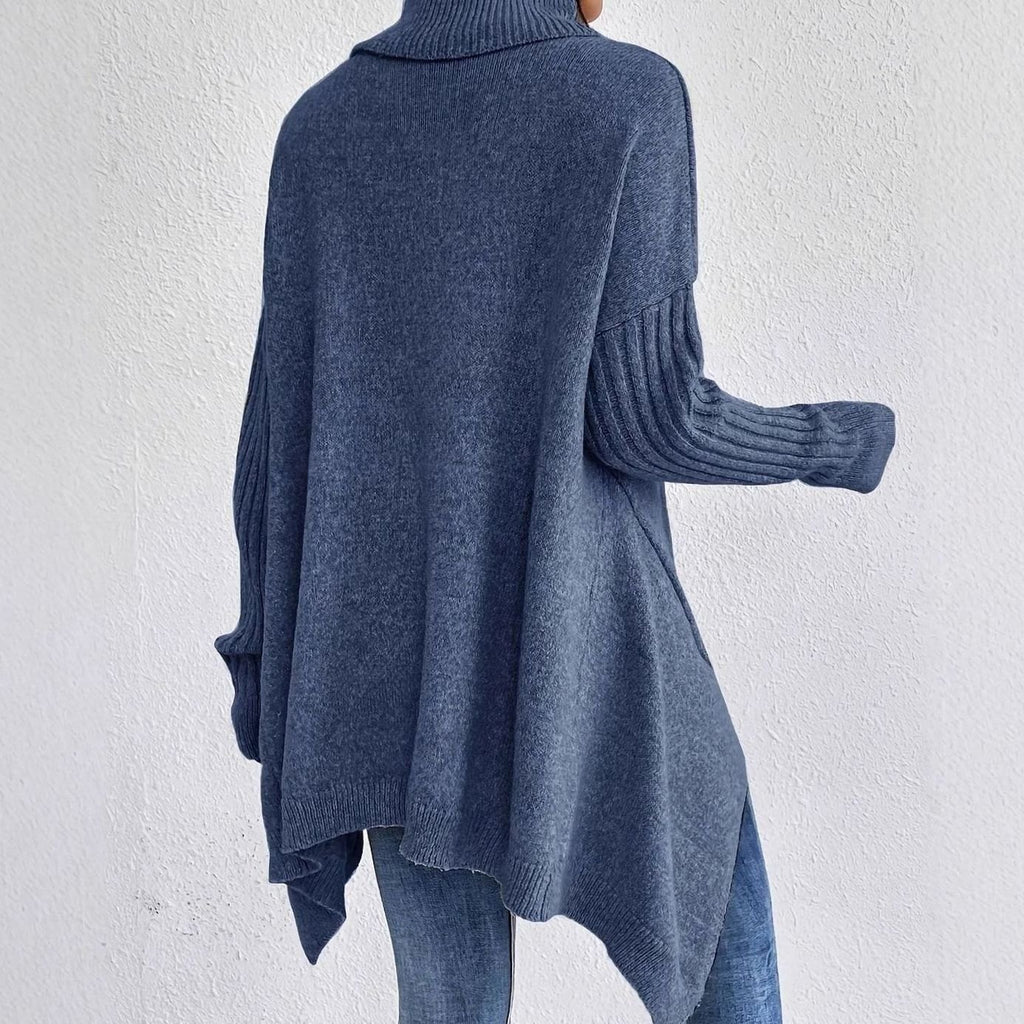 Women's Oversized Cashmere Turtleneck Knit Sweater