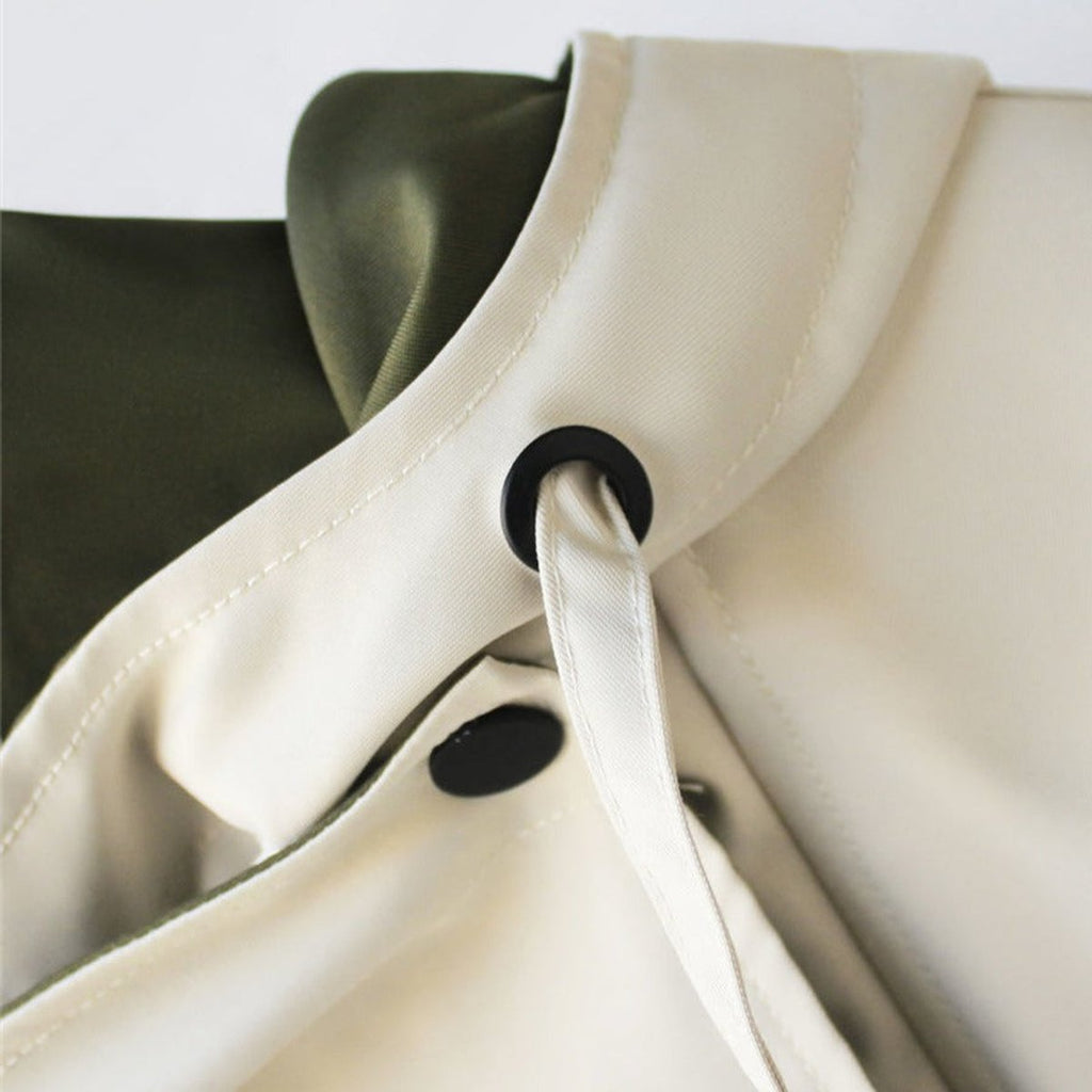 Women's Oversized Double-Collar Waterproof Trench Coat
