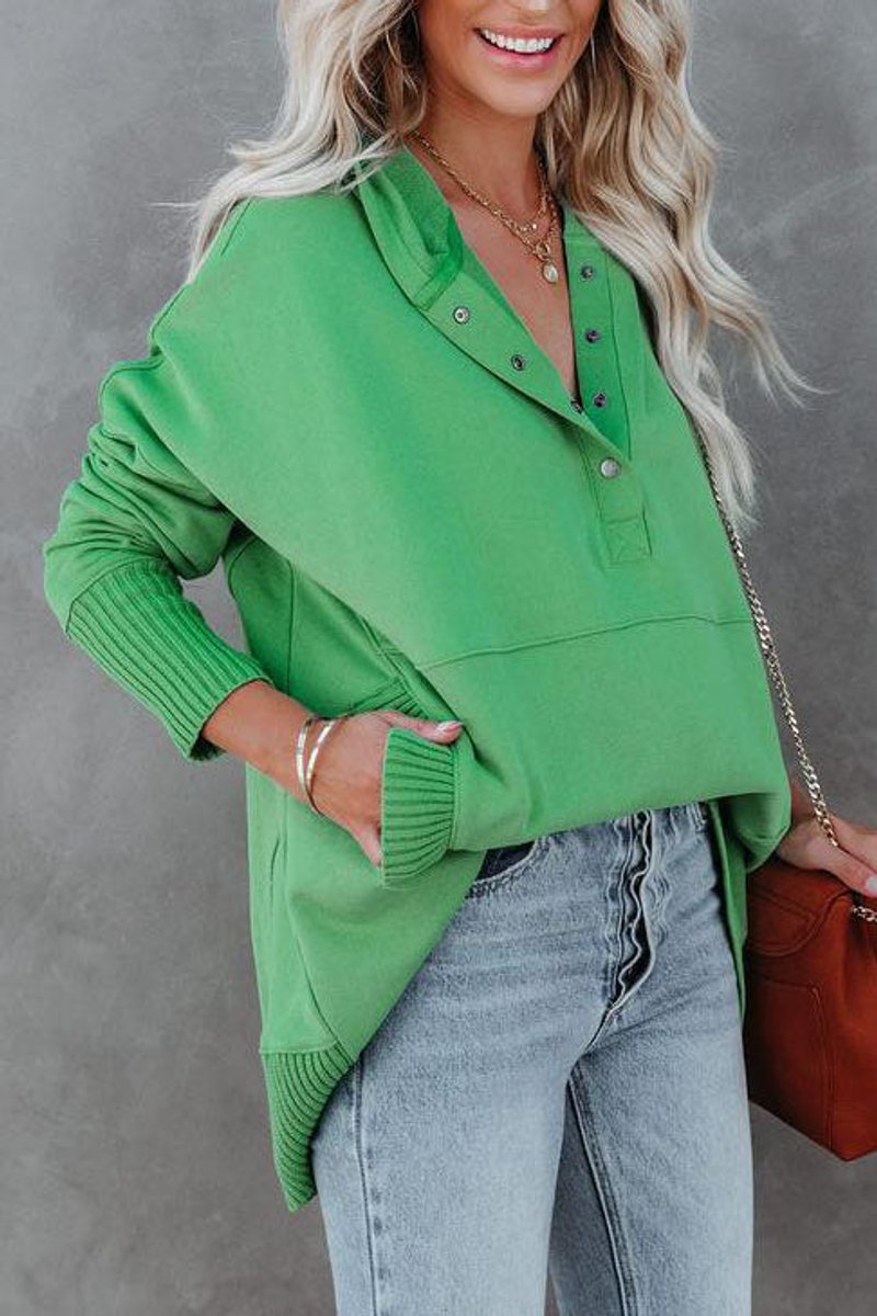 Women's Oversized Hooded Long-Sleeve Drawstring Tunic Sweatshirt