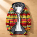 Women's Oversized Open Front Fleece-Lined Hooded Cardigan - Multicolor