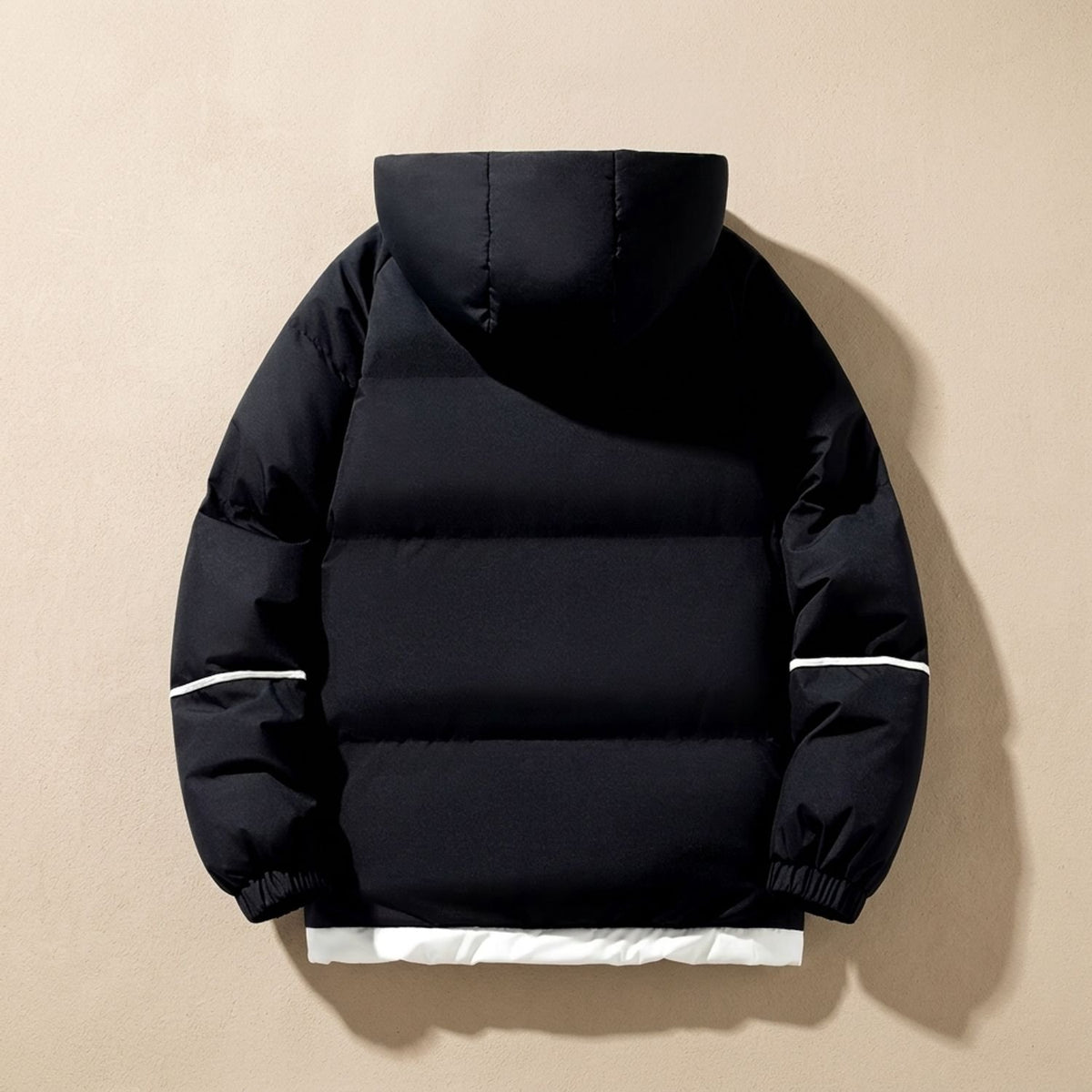 Women's Oversized Two-Tone Hooded Puffer Jacket