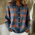 Women's Plaid Button-Front Knit Cardigan Sweater