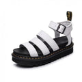 Women's Platform Strappy Buckle Comfortable Sandals - White
