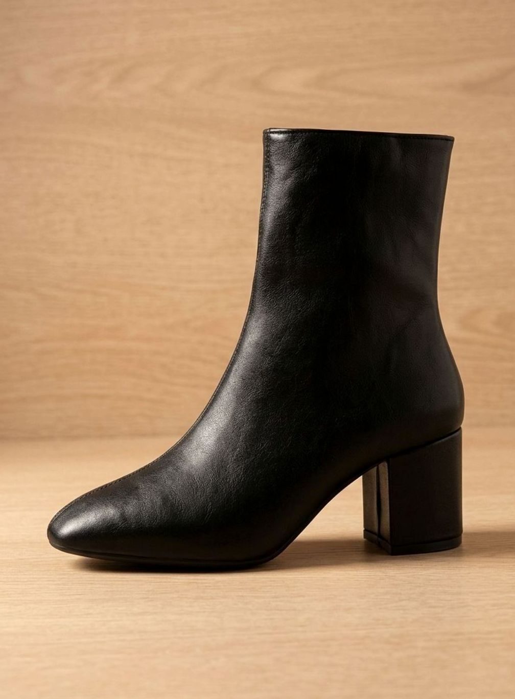 Women's Pointed-Toe Block-Heel Side-Zip Ankle Booties