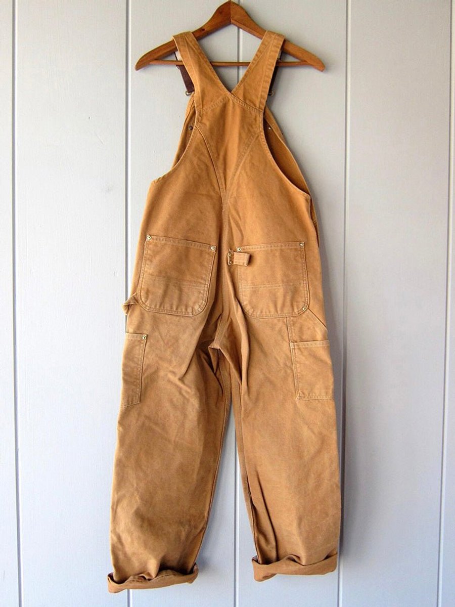 Women's Relaxed-Fit Adjustable-Strap Cotton Bib Overall