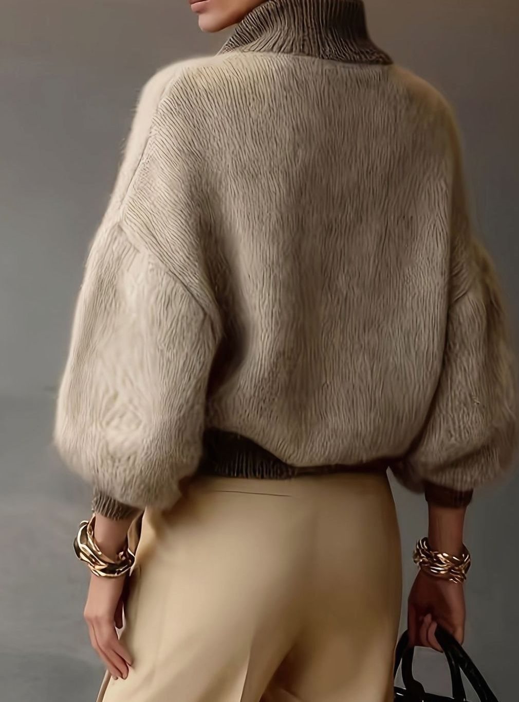 Women's Relaxed Half-Zip Knit Pullover Sweater