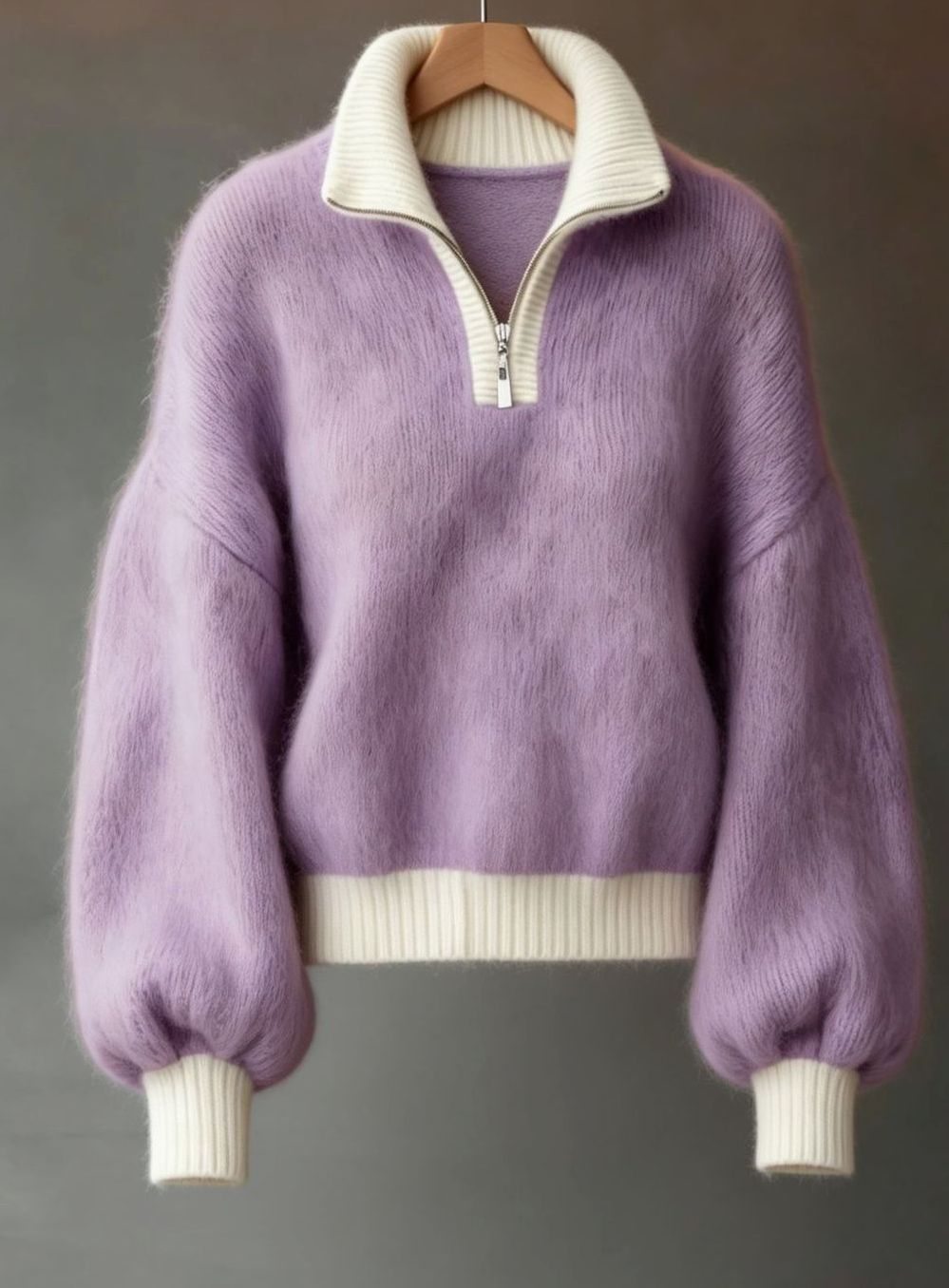Women's Relaxed Half-Zip Knit Pullover Sweater
