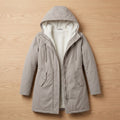 Women's Sherpa-Lined Hooded Insulated Winter Parka Coat - Grey