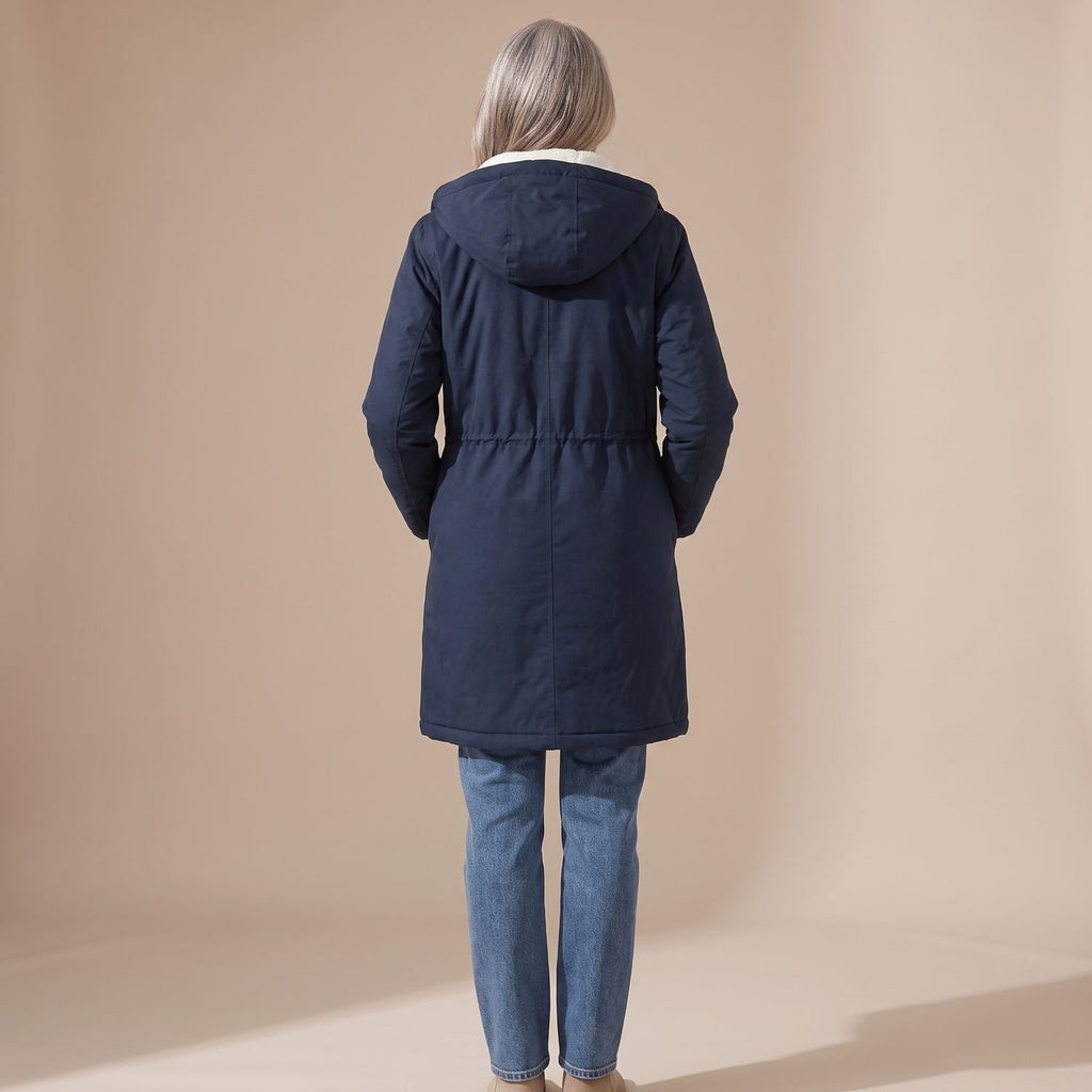 Women's Sherpa-Lined Hooded Insulated Winter Parka Coat