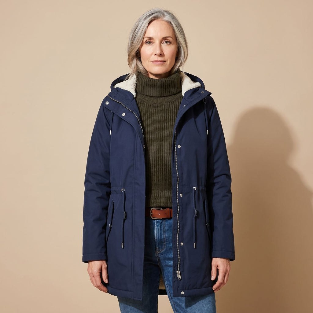 Women's Sherpa-Lined Hooded Insulated Winter Parka Coat
