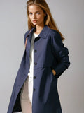 Women's Single-Breasted Structured Short Trench Coat