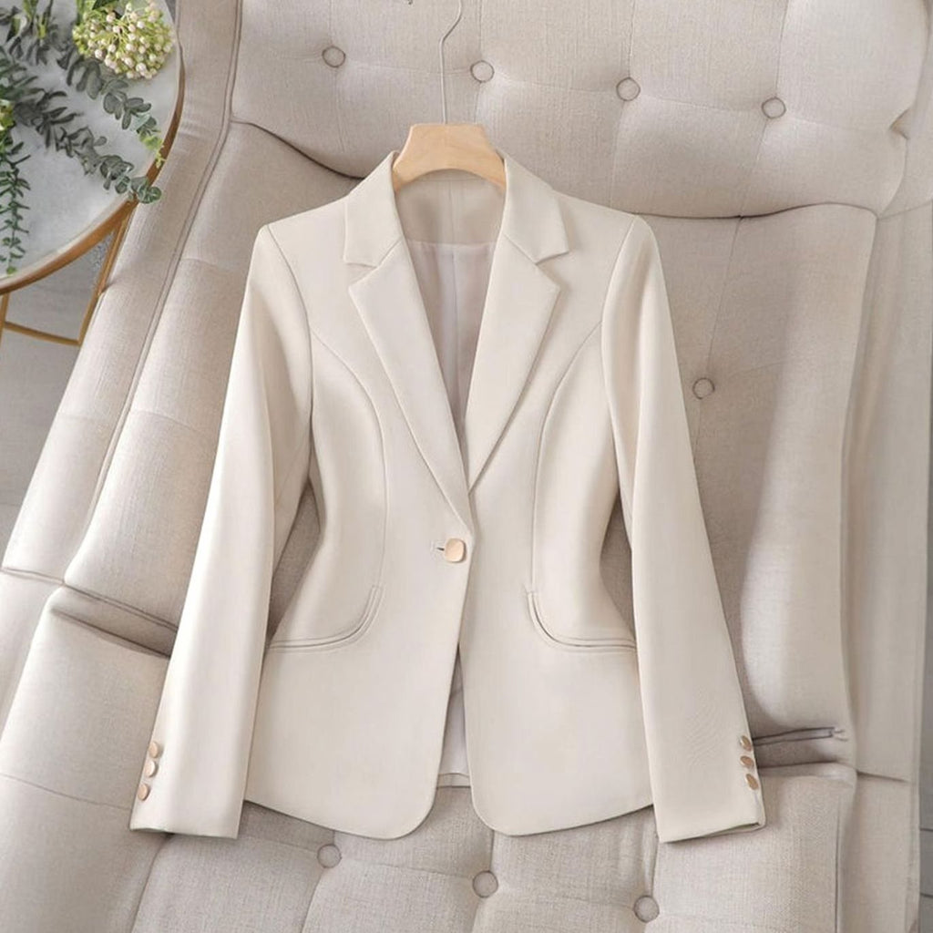 Women's Slim-Fit Lapel Single-Button Blazer