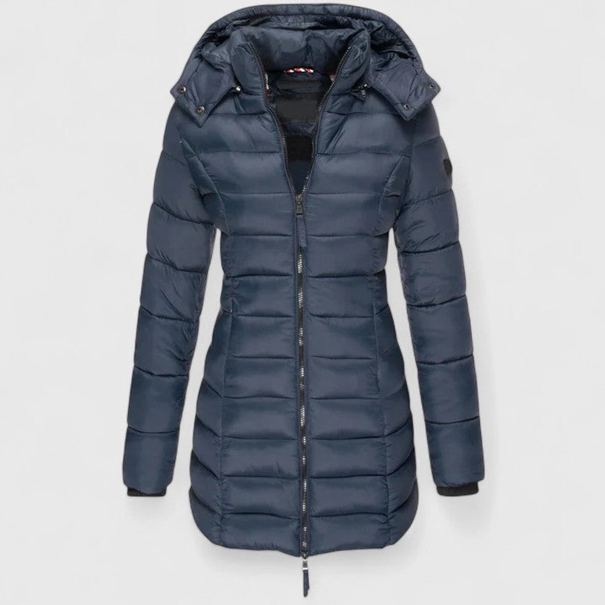 Women's Slim-Fit Quilted Puffer Coat Detachable Hood