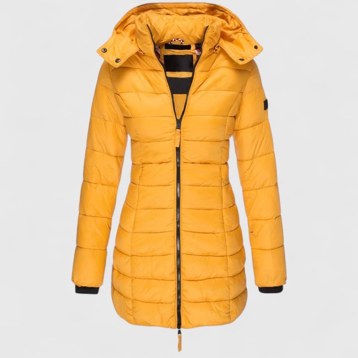 Women's Slim-Fit Quilted Puffer Coat Detachable Hood