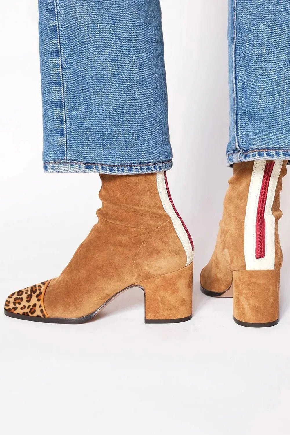 Women's Square-Toe Block-Heel Ankle Boots