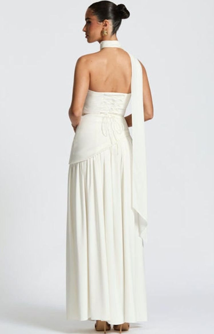 Women's Strapless Asymmetric Formal Evening Maxi Dress High Slit