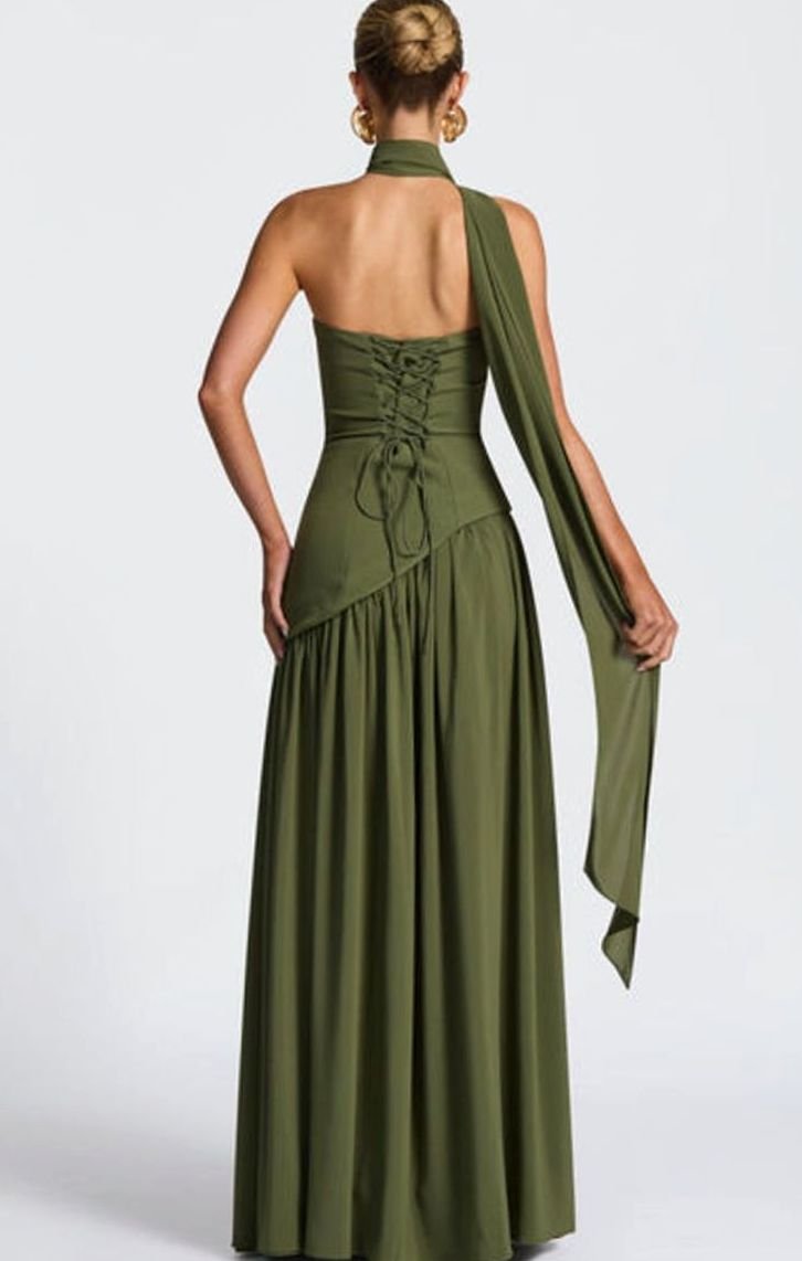 Women's Strapless Asymmetric Formal Evening Maxi Dress High Slit