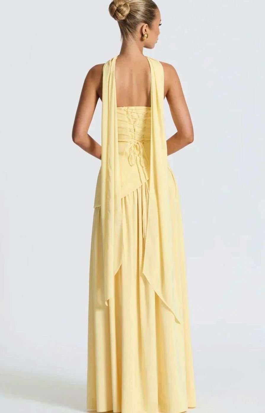 Women's Strapless Asymmetric Formal Evening Maxi Dress High Slit