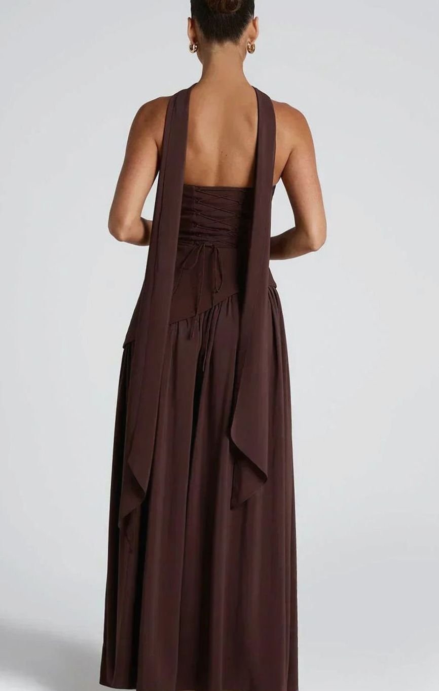 Women's Strapless Asymmetric Formal Evening Maxi Dress High Slit