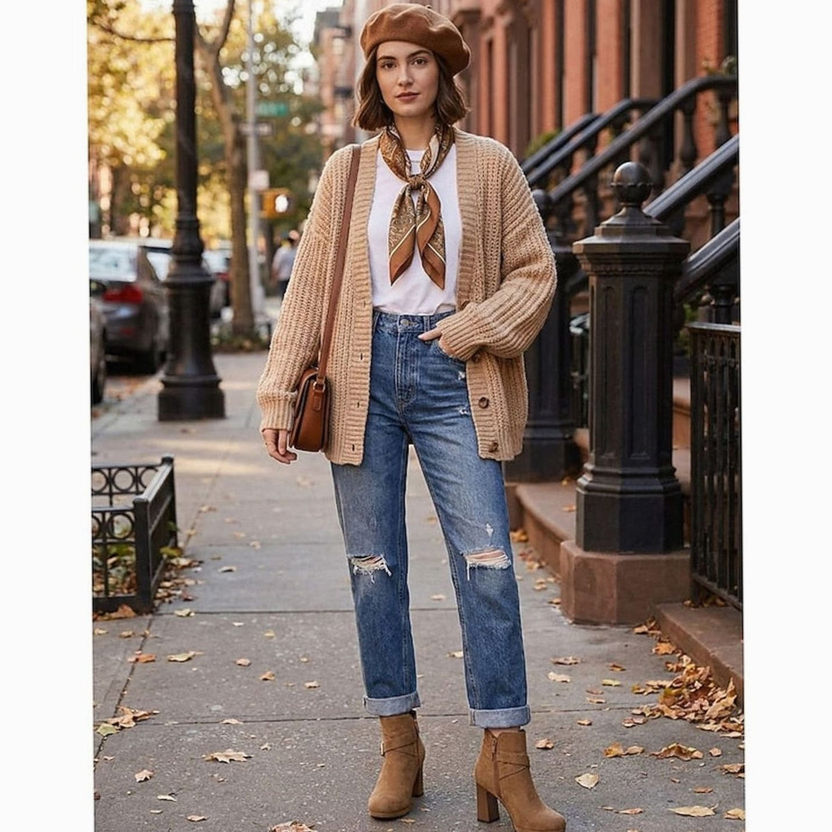Women's Suede Block Heel Buckle-Strap Ankle Boots