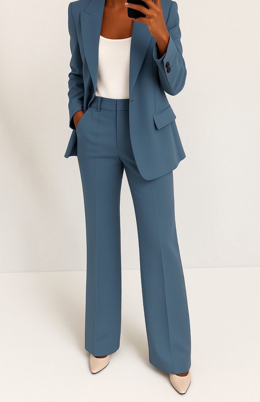 Women's Tailored Blazer Pants Suit Set Office Ready Two-Piece