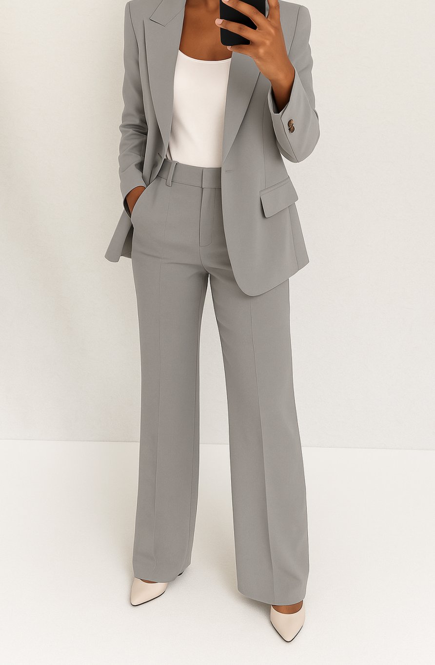 Women's Tailored Blazer Pants Suit Set Office Ready Two-Piece