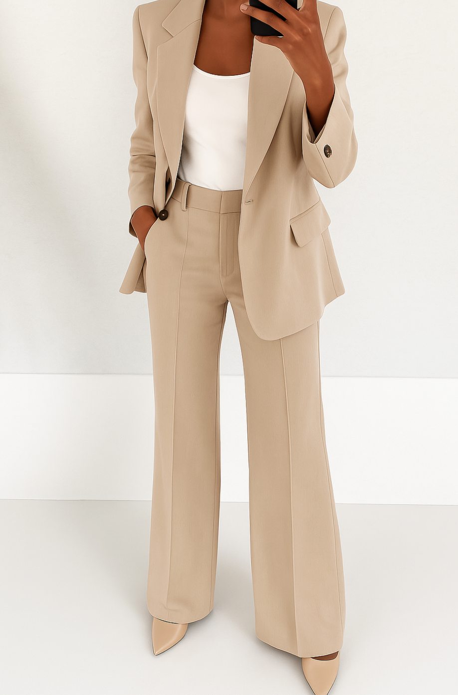 Women's Tailored Blazer Pants Suit Set Office Ready Two-Piece