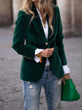 Womens Vest Velvet Single-Breasted Blazer Jacket