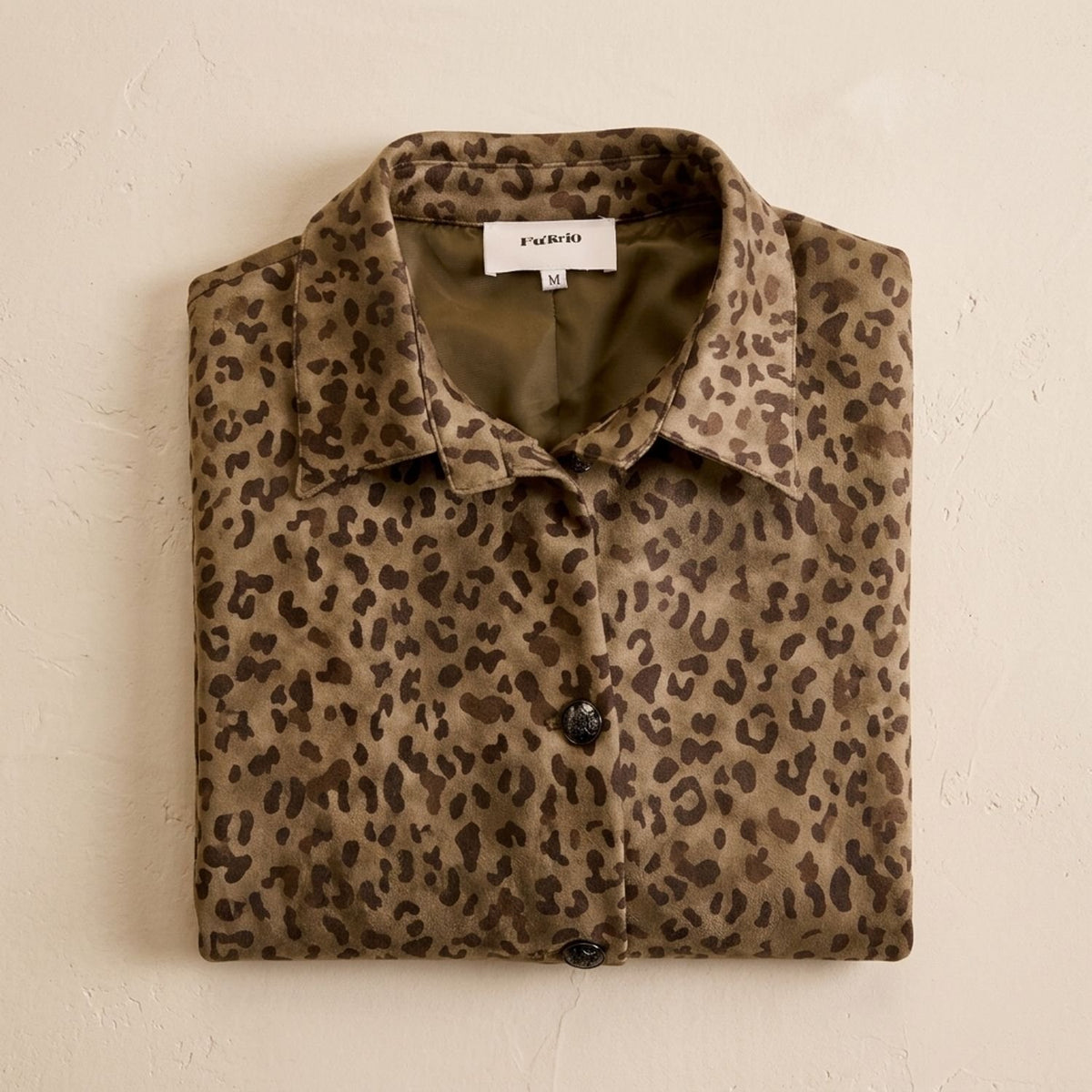 Women's Vintage Leopard Print Button-Front Coat