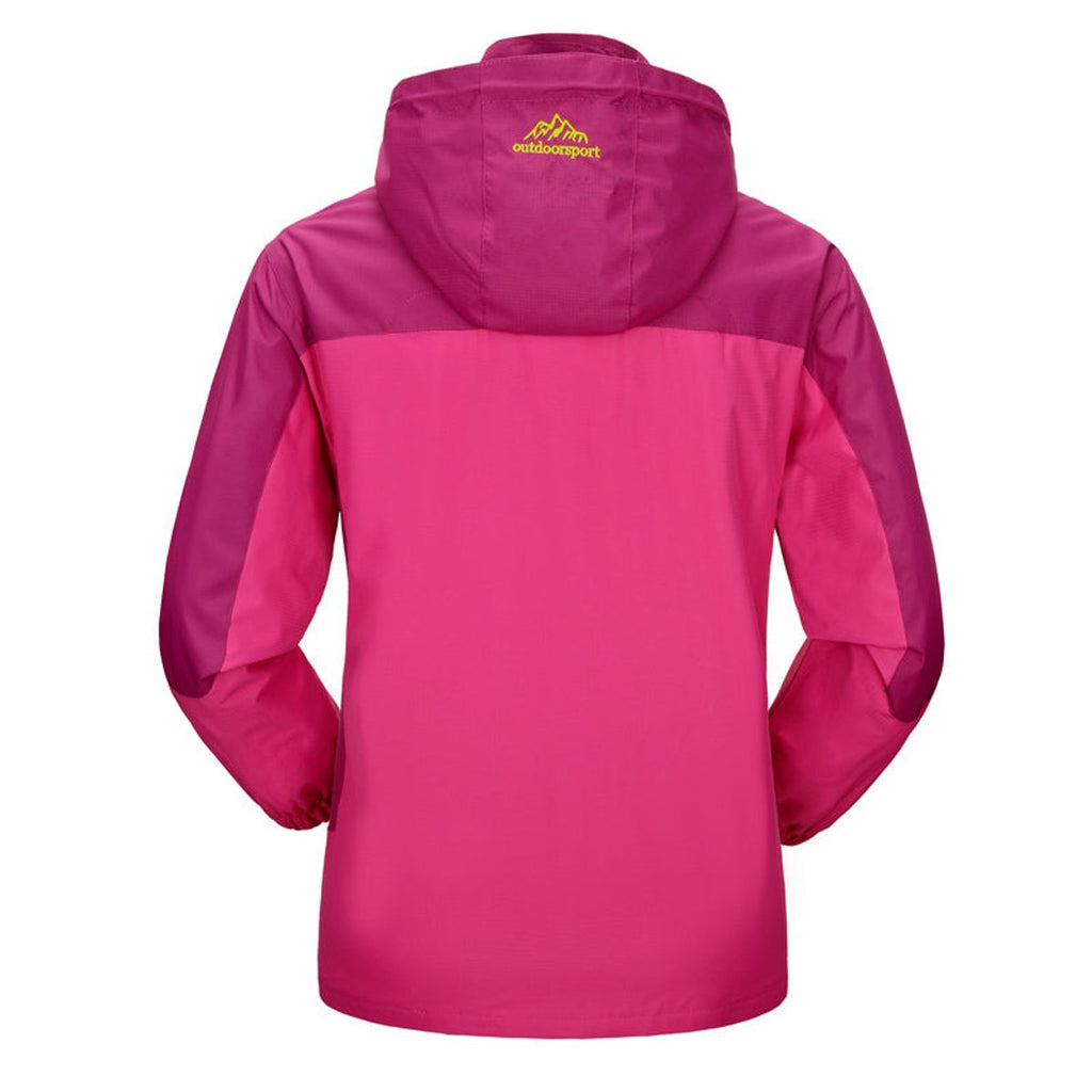 Women's Waterproof Hooded Outdoor Windbreaker Quilted Jacket