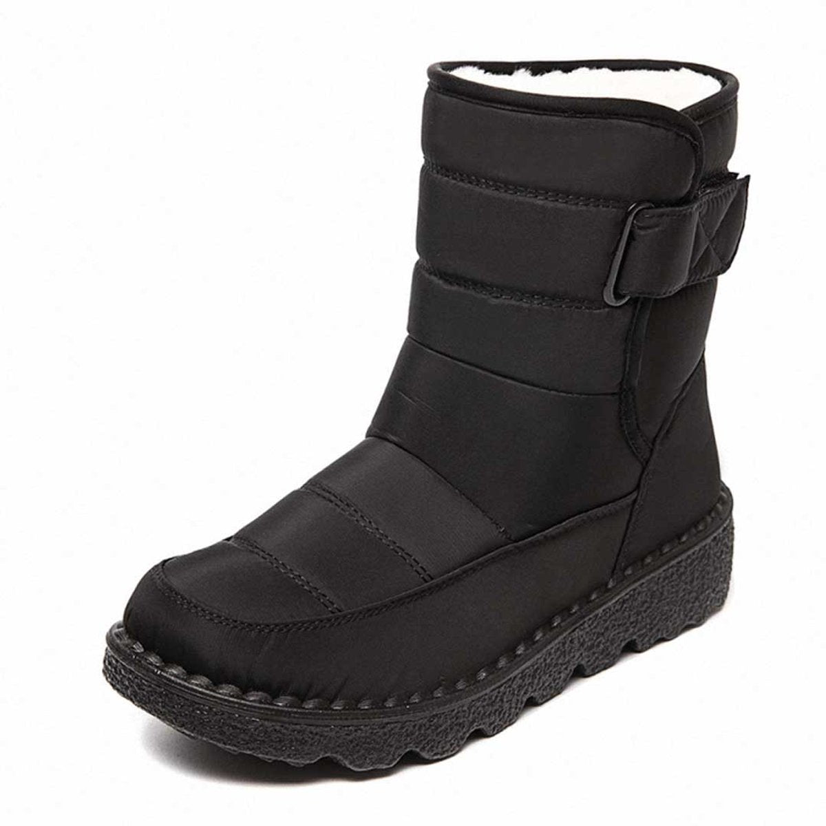 Women's Waterproof Insulated Ankle Snow Knee High Boots - Black