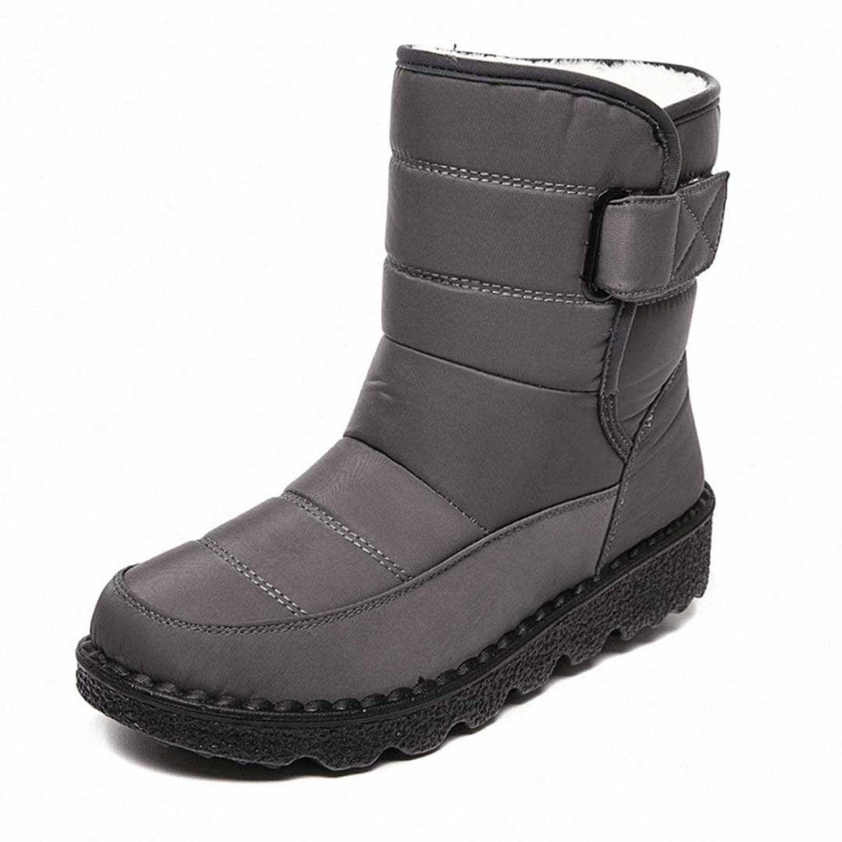 Women's Waterproof Insulated Ankle Snow Knee High Boots - Gray