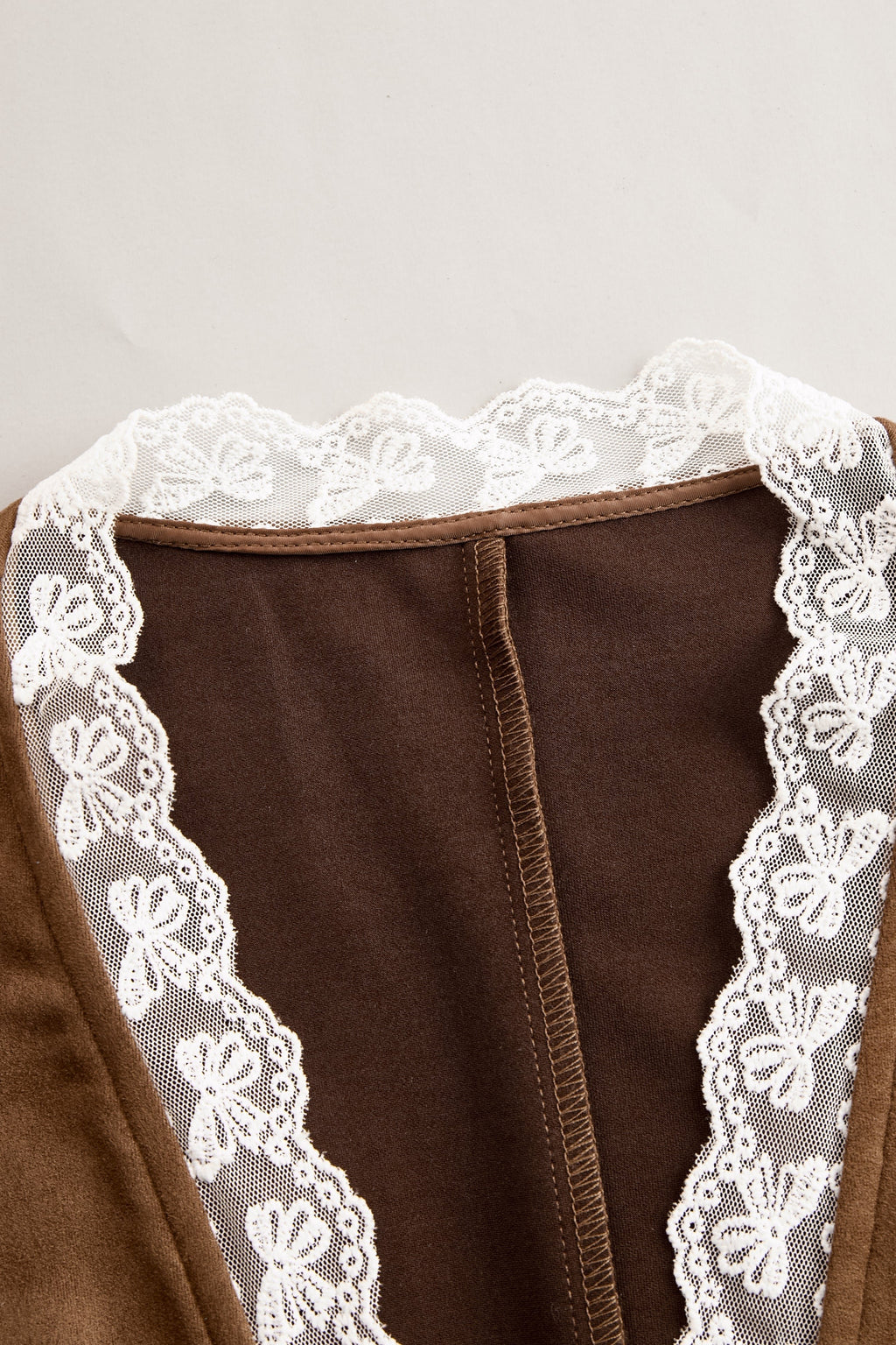 Women's Western Lace Long-Sleeve Snap-Button Fitted V-Neck Blouse